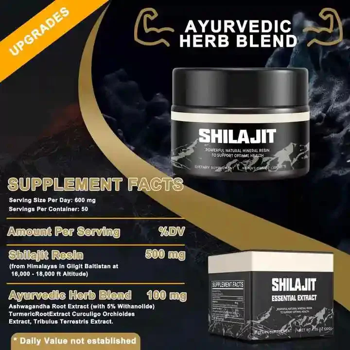 Biocaro Himalayan Shilajit Resin Pure With Fulvic Acid 85+ Trace Minerals Shilajit Resin Private Label