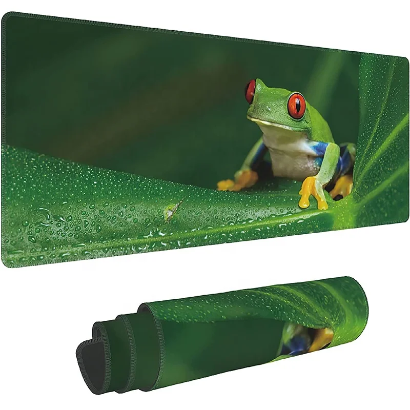 XL Large Mouse Pad Gaming Mice Mat Anti-slip Rubber PC Computer Gamer Stitched Edges Micemat  frog design
