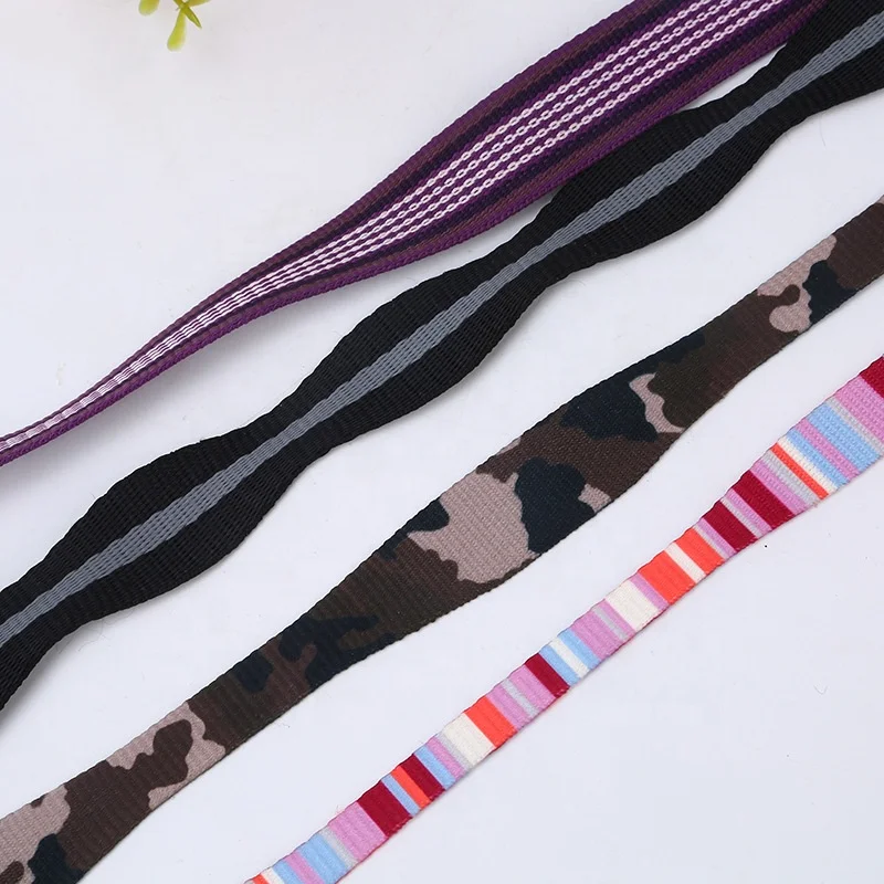 Colorful Polyester Wide and Narrow Variable Webbing for Mountaineering Bags, Trekking Poles, Ski Poles
