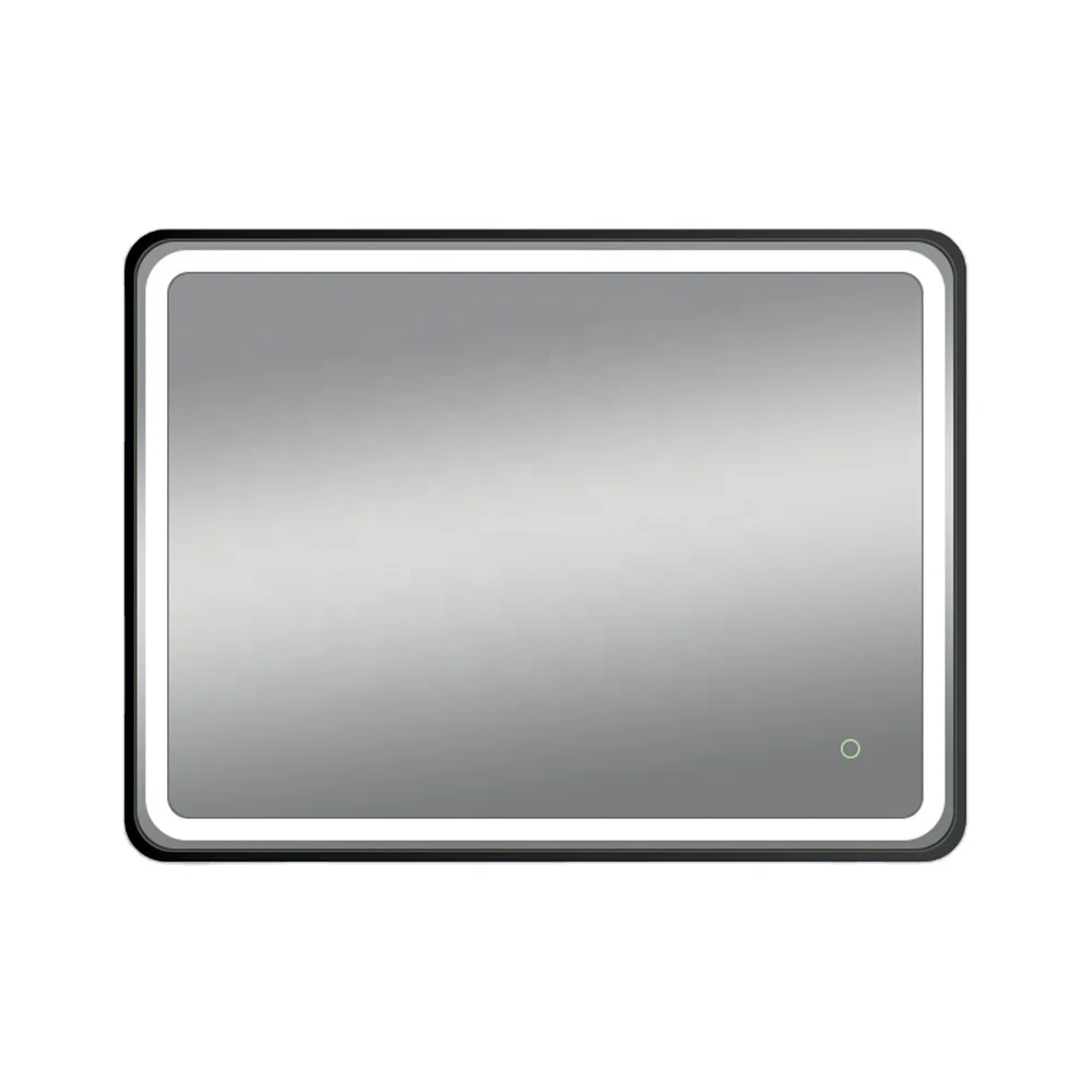 
Vertical or horizontal hanging waterproof touch switch aluminum metal frame LED lighted bath electric mirror 