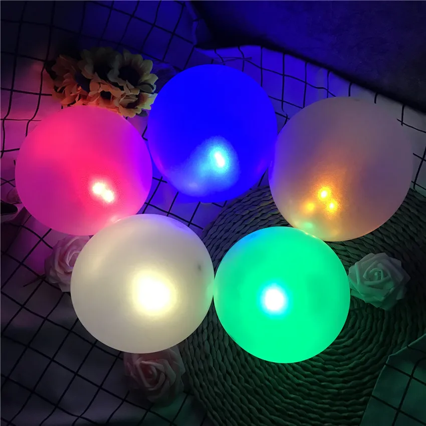 Led Light Balloon for Decoration Lot for 10 Units, Luminous Flash Lantern Bar Lamps, ideal for Birthday Party and Christmas