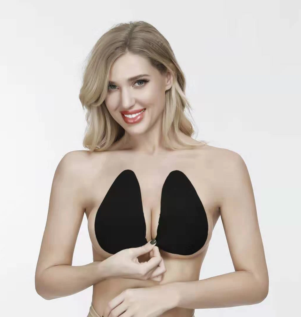 New Style Beautiful  Invisible Design Backless Strapless Pulling Bra Girls Sexy Nipple Bra