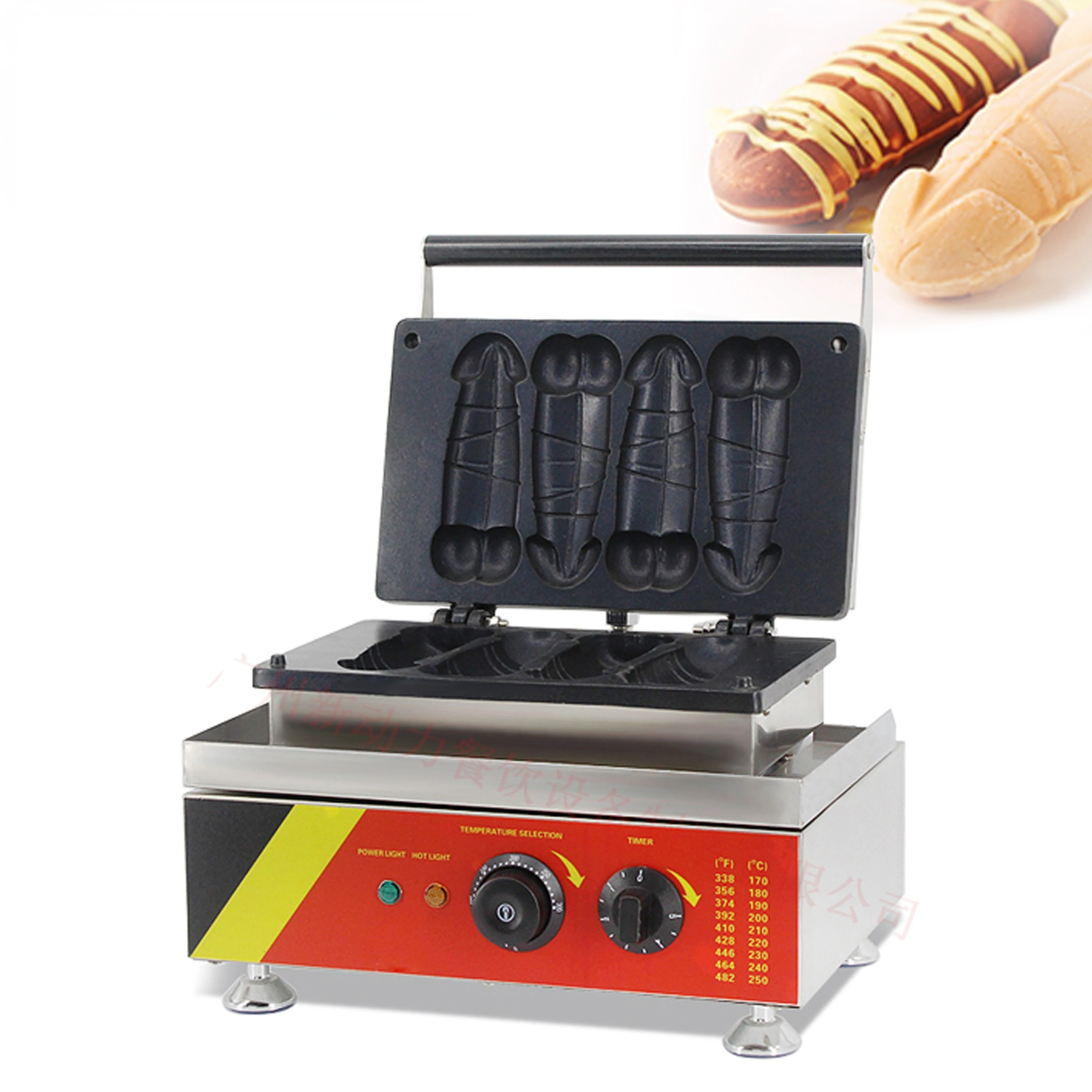 110V 220V china factory price latest penis shape electric waffle making machine with ce proved