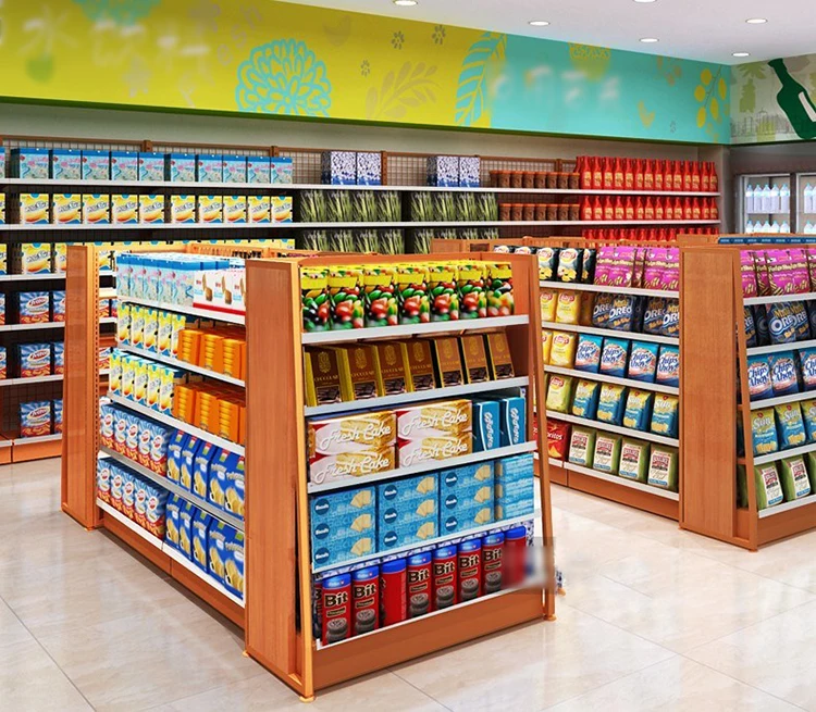 Wholesale Factory Price Grocery Store Shelf Furniture Modern Supermarket Gondola Display Design Department Store Display Rack
