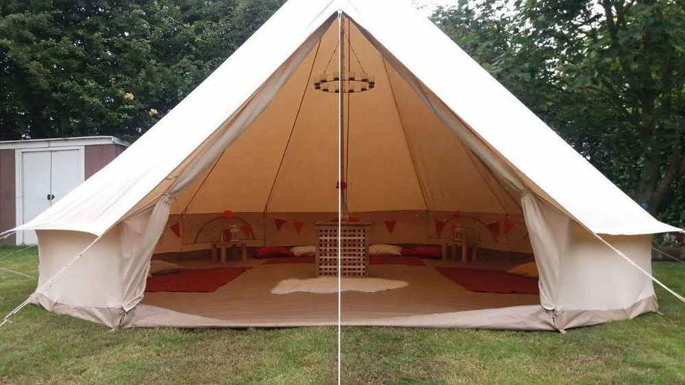 Outdoor Fireproof Canvas Glamping Tent Flame Retardant Tent for Adventure Travel