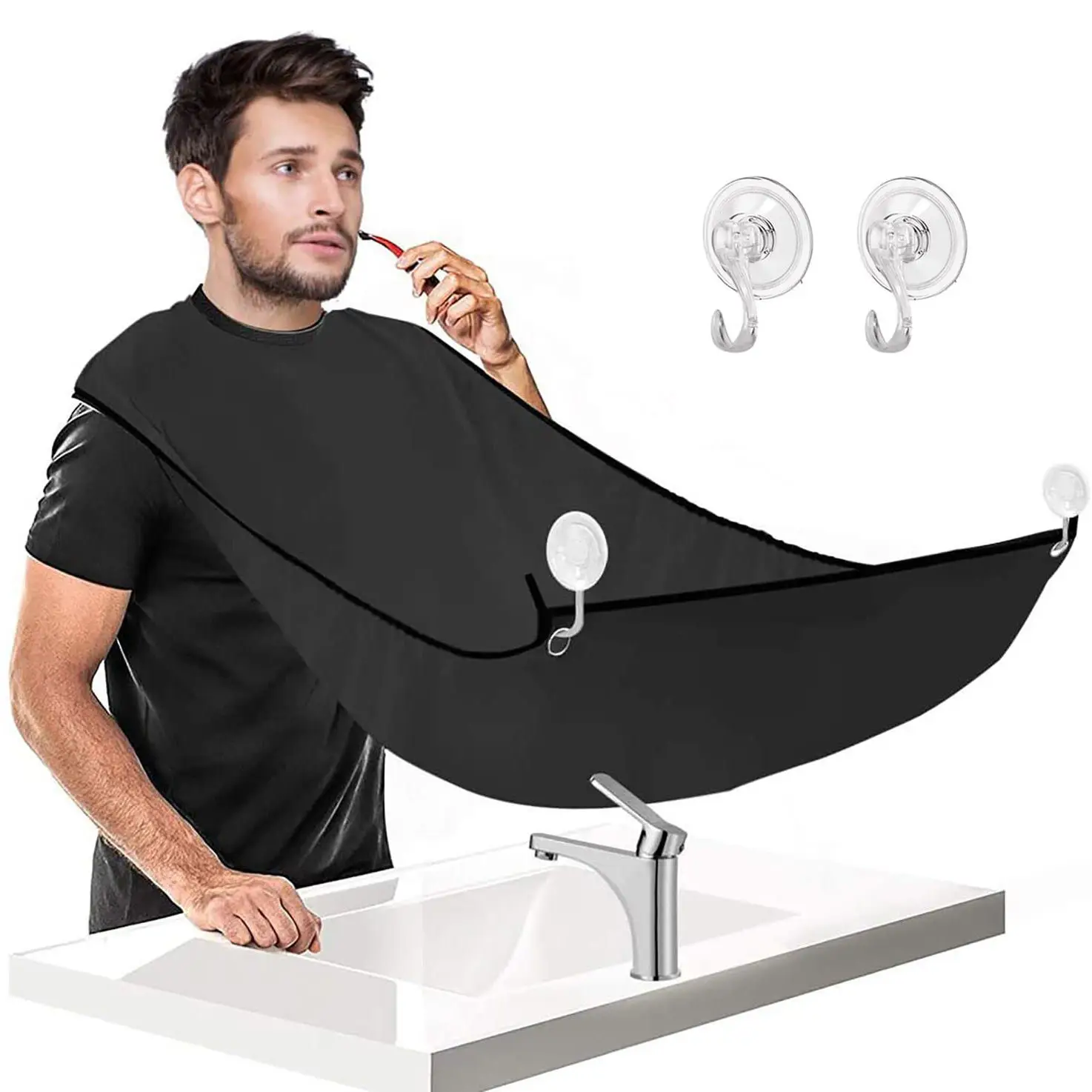 Factory Custom new male beard shaving apron care clean hair adult beard cape shave apron,shaving