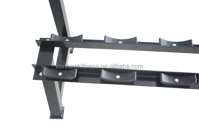 Ironhawk Hot Sale Gym Equipment Two-layer Dumbbell  Rack 10 Pairs Dumbbell Storage Dumbbell Rack