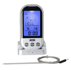 Factory Wholesale TP808 Food BBQ Fork RF Wireless Kitchen Thermometer Remote Control BBQ Thermometer With One Probe