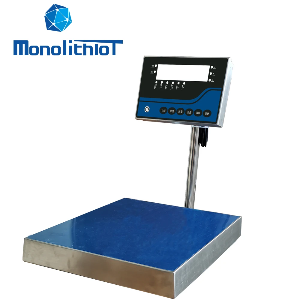 MonolithIoT 30*40cm 60kg LCD Display with Customized Android APP Digital Platform Scale for Industrial