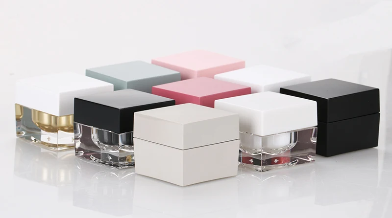 5g Square Uv Gel Glue Bottle Nail Polish Jar Custom Color Acrylic Cosmetic Customized Plastic Packaging for Cosmetics ZJB31208