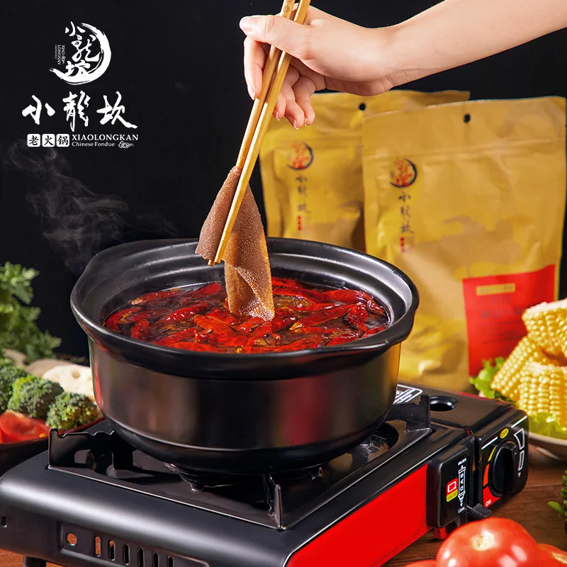 
Xiaolongkan Vegetable Oil Spicy Sichuan Hotpot Soup Base Mala Hot Pot Condiment 