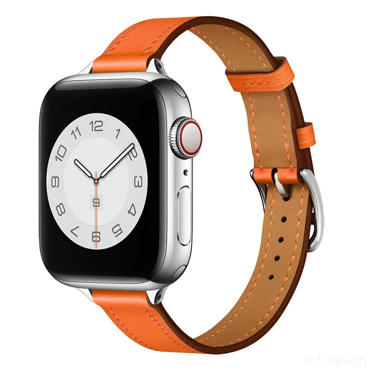 Slim Leather Band Single Tour Wrist Strap Genuine Leather Wristband for Apple Watch Band 6 5 4 3 2 1 38/40/42/44mm