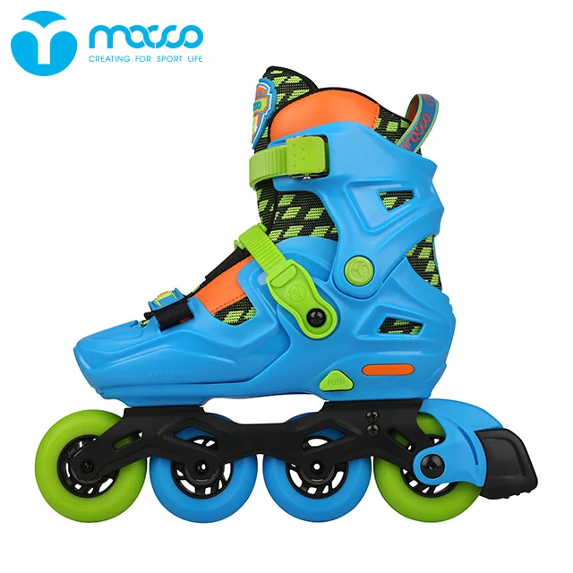 Роликовые коньки macco, детские роликовые коньки, Необычные роликовые коньки S6 K7, голубые