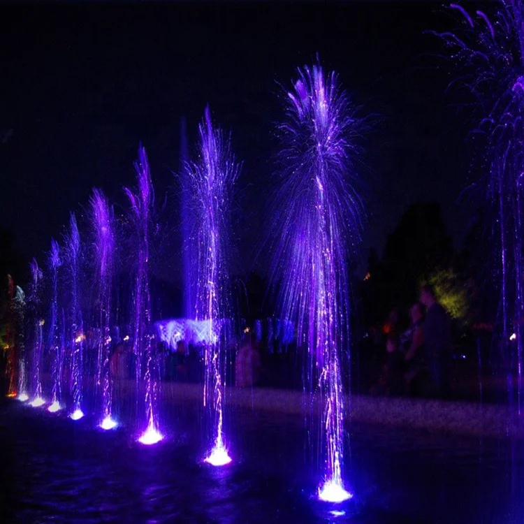 Outdoor Small Water Pumps Fountains Music Dancing Fountain with Colorful rgb Lights for Garden Decoration
