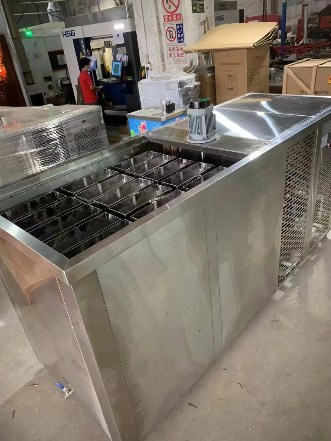 Low Power Consumption Industrial Container Big 1t Ice Block Maker Make Machine Brine Ice Machine in South Africa of Price