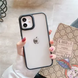 Hot Sale For iPhone 14 14Pro 14Plus 14ProMax 13 12 11 Mini SE3 Dull Polish Phone Back Protective Cover Clear Mobile Phone Case