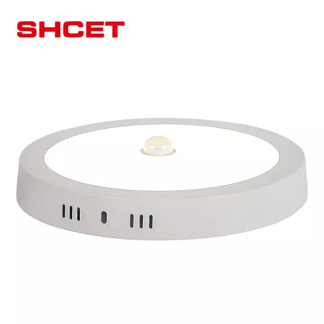 slim round surface mounted motion sensor 3d pir infrared human body sensor switch smart led panel light with sensor from SHCET
