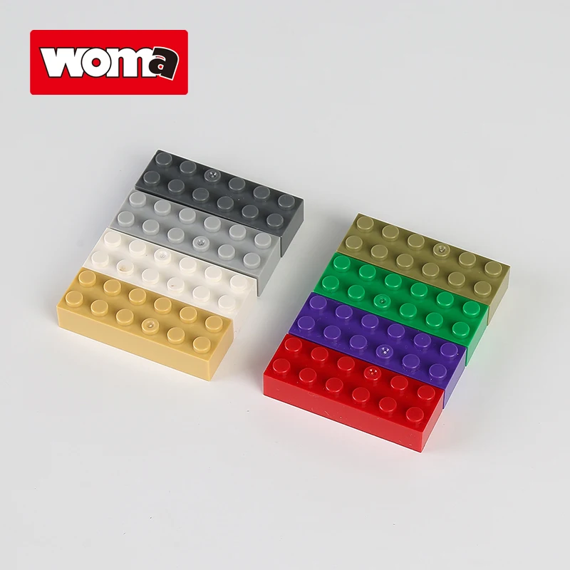 WOMA TOYS Wholesale Child Kids STEM Brick 2x6 Small Building Block Classic Accessories Educational DIY Moc 2*6 Dots (No.2456)