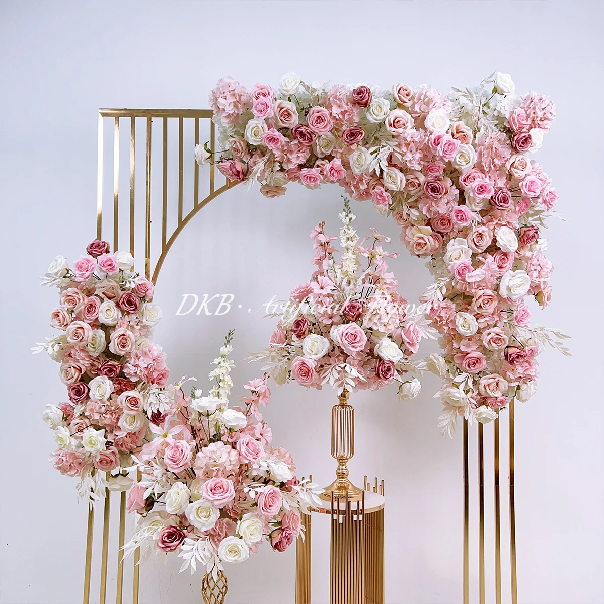 Wedding decoration & supplies direct Sales Pink White Silk Artificial Flower wedding Centerpieces Table Flower Ball