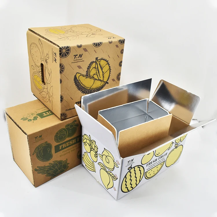 Custom Insulated Shipping Boxes Cold Chain Insulated Packaging Boxes for Fresh Vegetables and Fruits Carton Boxes for Chocolate