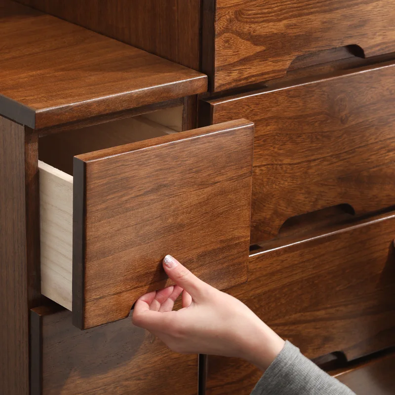 Hot selling new solid wood storage cabinet wooden drawer style bedroom bedside cabinet for bedroom hotel