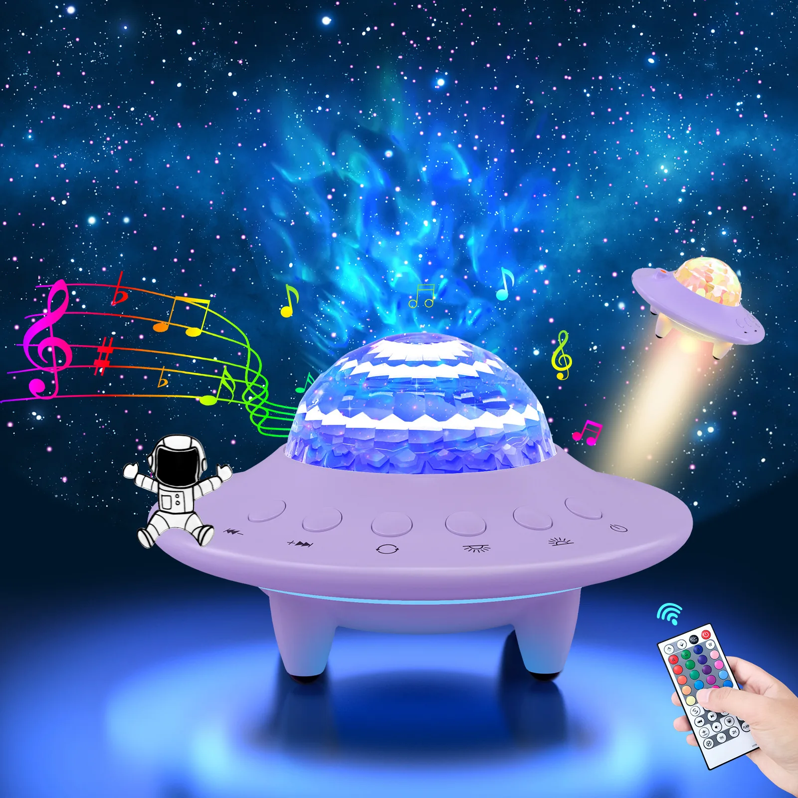 Starry Night Light Projector With Remote Control Aurora Projector For Holidays