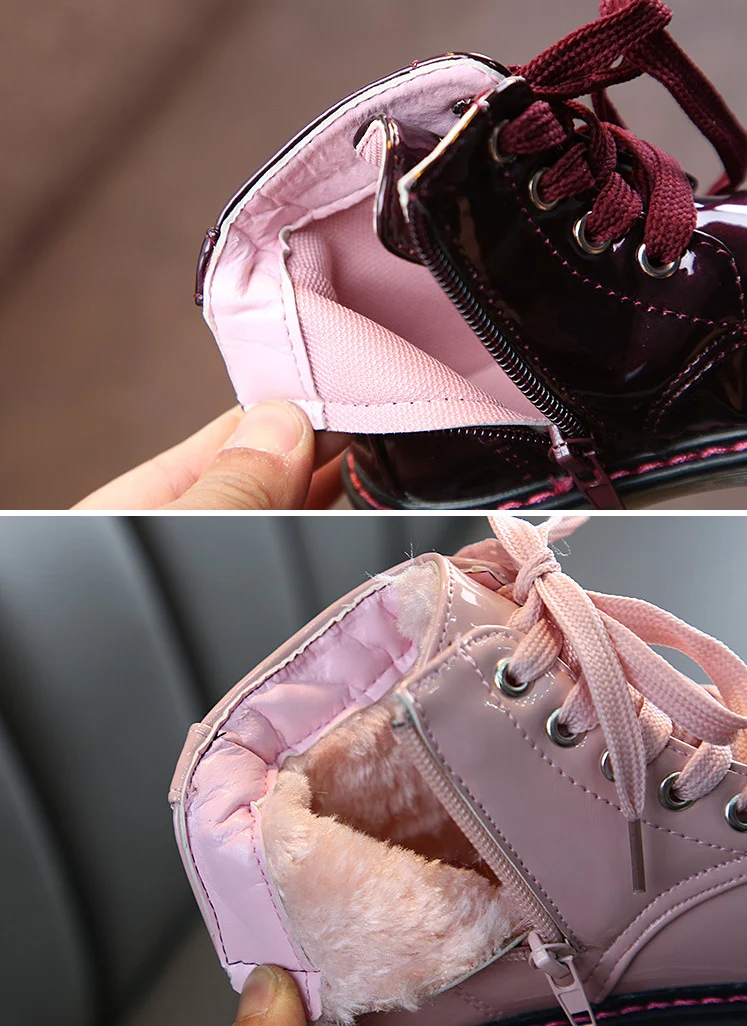 Lace up kids bright boots wholesale toddler boots fall and winter