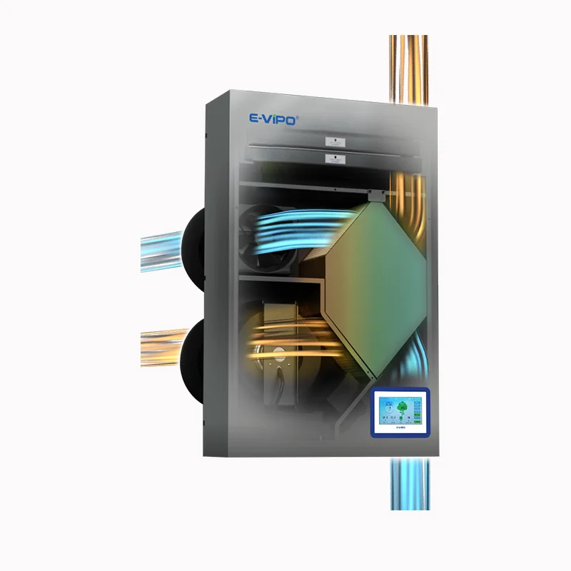 160m3/h Fresh Air Ventilation Wall Mounted ERV Energy Recovery Ventilator Heat Recovery Ventilation Room Ductless ERV