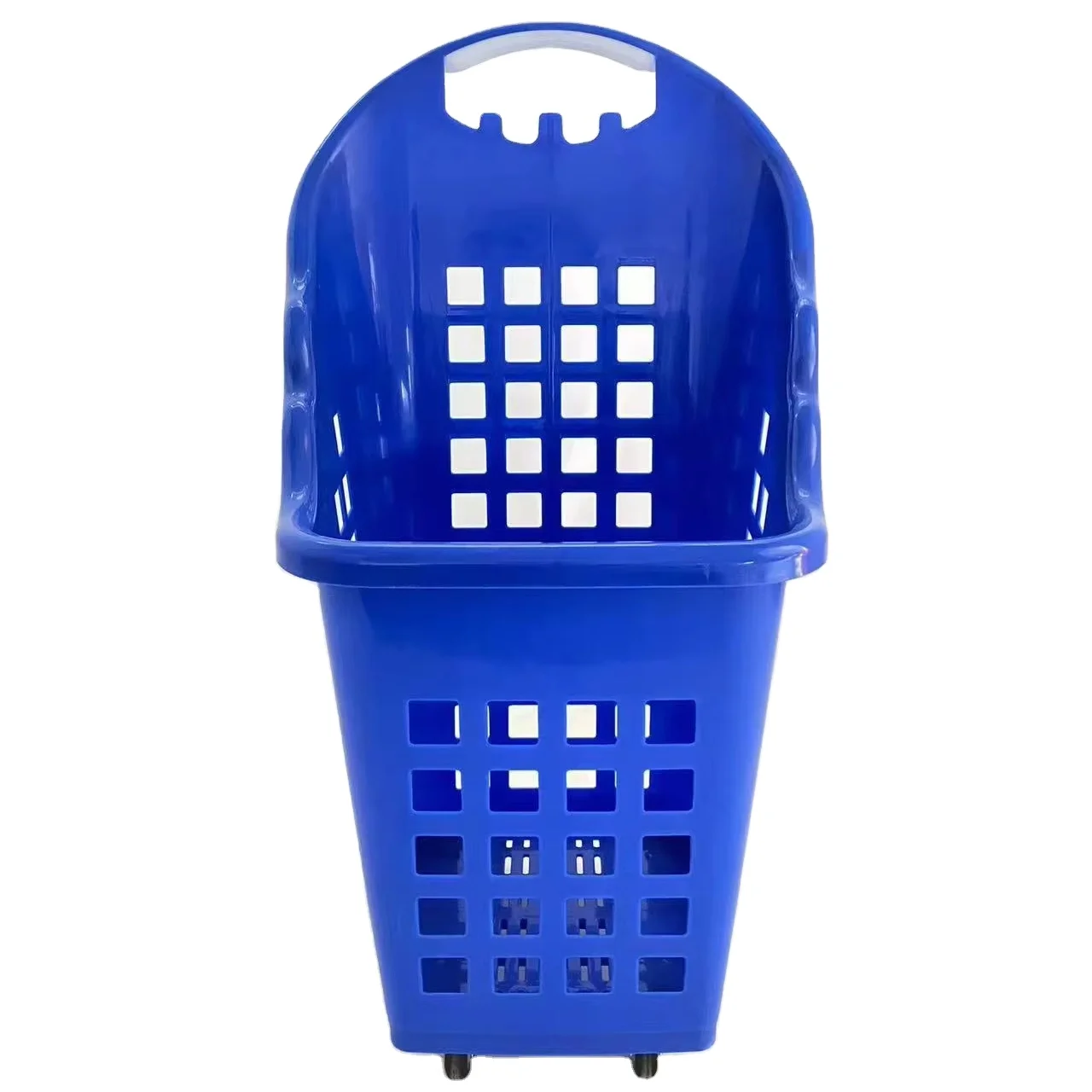 customized color logo single handle plastic hand cart supermarket convenience shopping basket