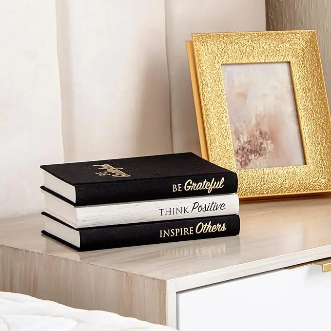 Оптовая продажа набор для печати книг на заказ пустая книга Роскошный дизайнерский Декор гостиной поддельные книги домашний декор