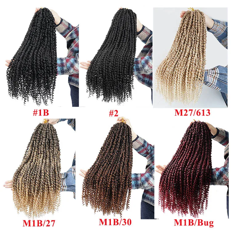 beauty supplies new Long Pre Twisted Passion Twist hair Synthetic spring Twists Crochet Hair extension Crotchet Braid Fluffy