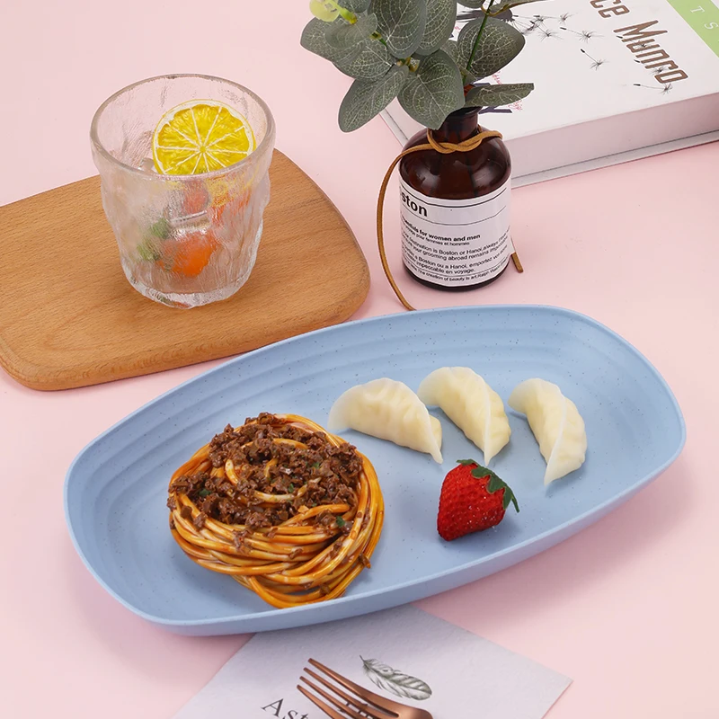 Легкие тарелки из пшеничной соломы креативная домашняя столовая тарелка посудомоечная машина Кухонное блюдо Европейская посуда набор тарелок