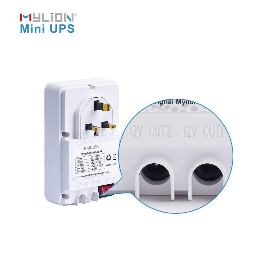 Mylion Mini UPS LiFePO4 Smart перезаряжаемая батарея для Wi-Fi маршрутизатора портативный мини dc ups