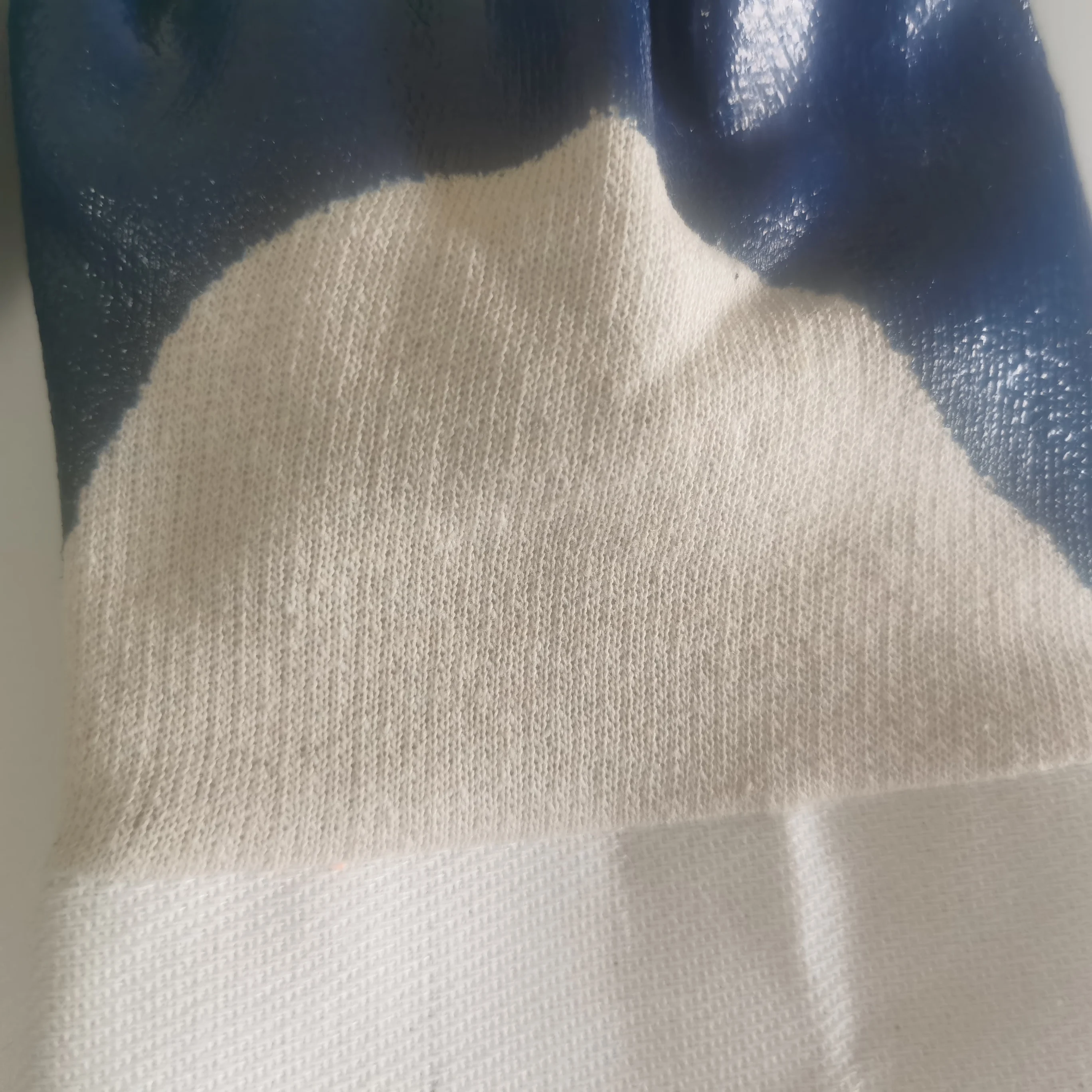 
bule nitrile coated with jersey liner smooth finish with safety cuff gloves 