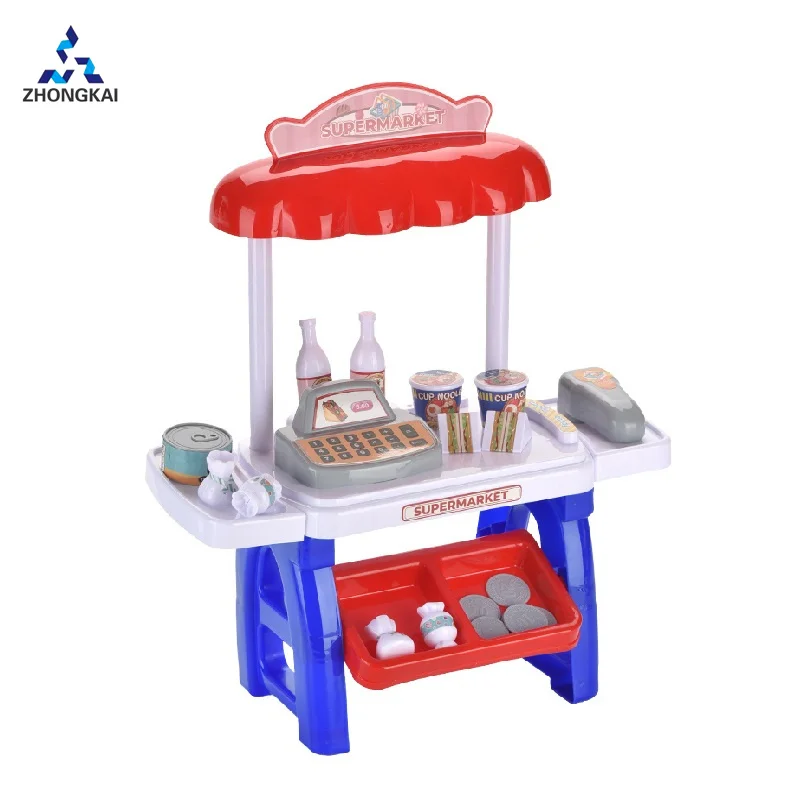 High Quality Make Believe Game Toys Height Simulation Supermarket Cashier Stand Toys