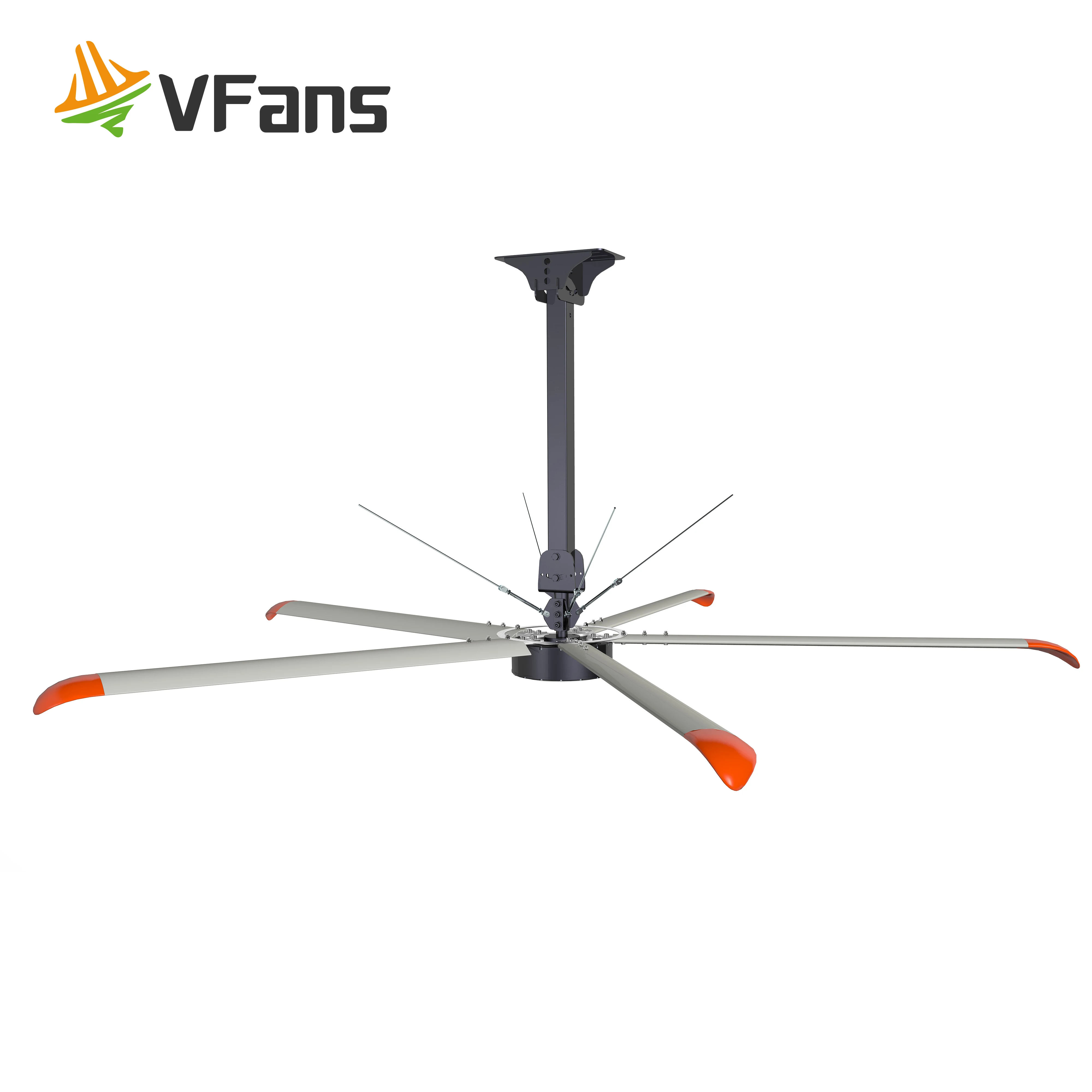 Industrial 11-17ft ceiling fan 5  Aluminum Blades 220v ceiling fan for School canteen