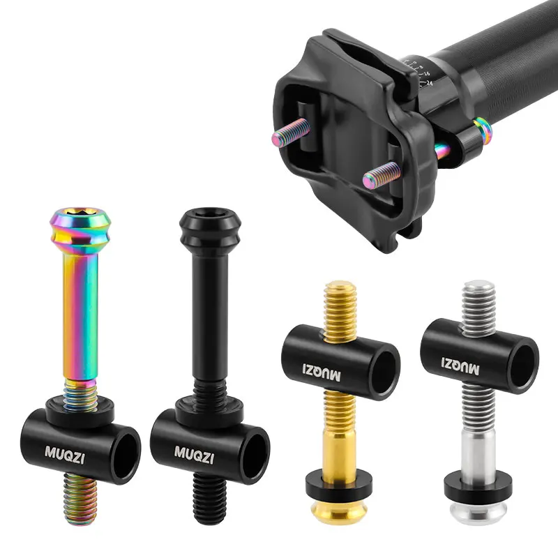 MUQZI TC4 Titanium Alloy Bicycle Seat Post Bolt M5*30 M5*40mm Road Mountain Bike Seatpost Fixing Screw