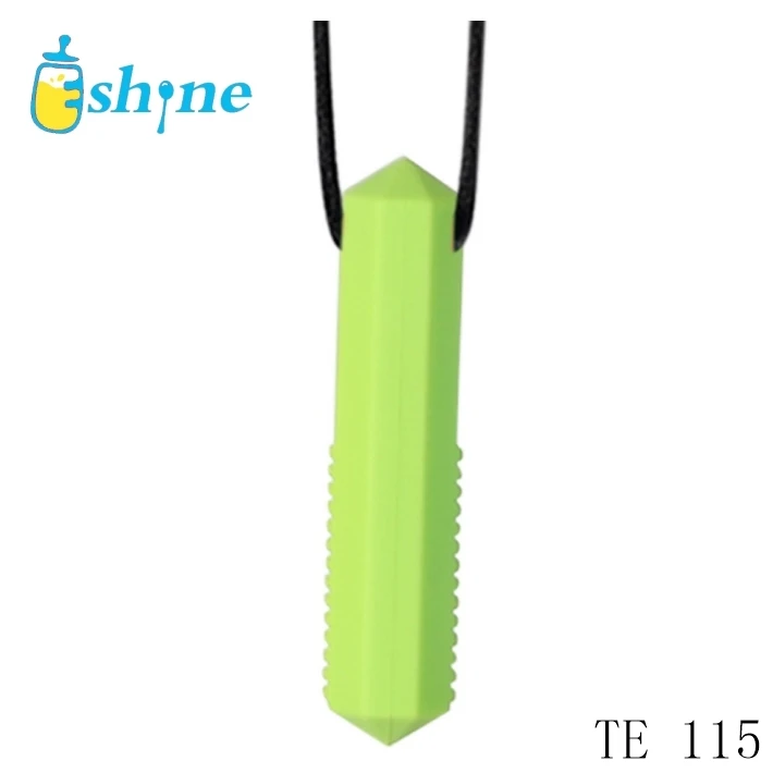 Silicone Chewy Brick for Kids with ADHD, Teething, Autism, Biting Needs Sensory Chew Bricks Pendant silicone teether necklace