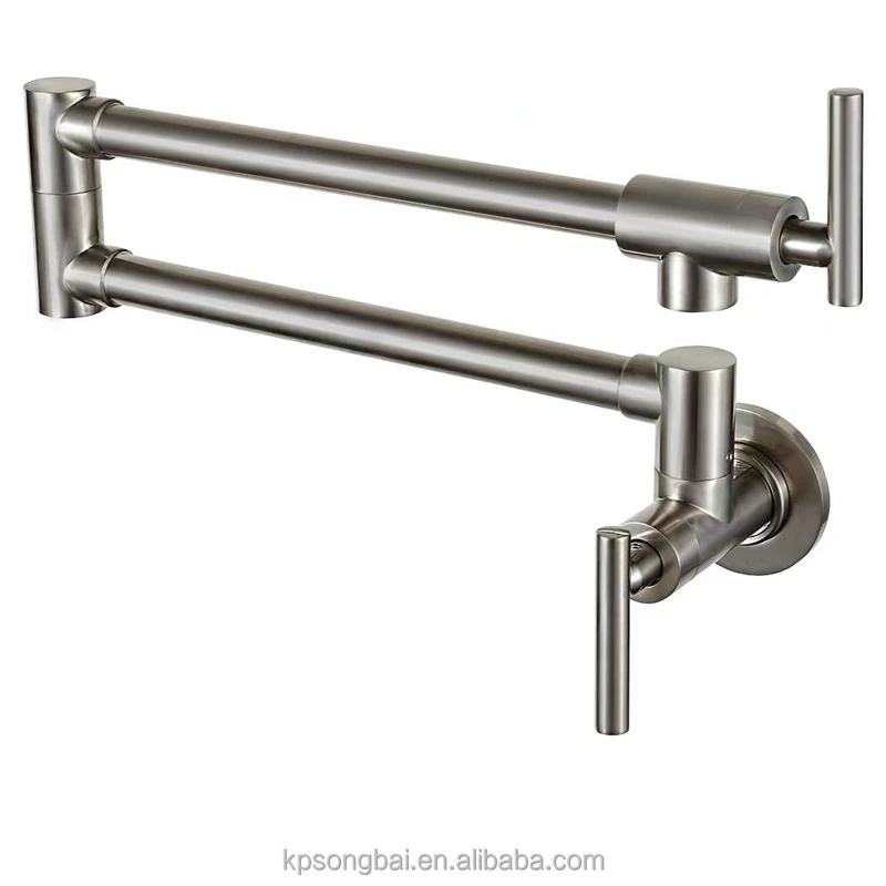Kitchen Faucet Stainless Steel 304 Water Tap Modern black Kitchen Taps in-wall Kitchen Mixer Sink Faucets