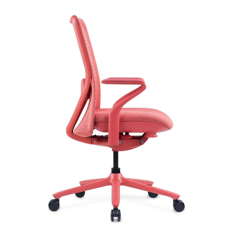 Alibaba Quality Factory Price Red Fabric Height Adjustable Hotel Desk Ergonomic office chair