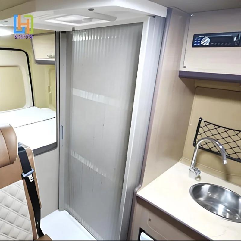 Tambour roller shutter door custom pvc abs plastic slats for camper shower bathroom toilet accessories