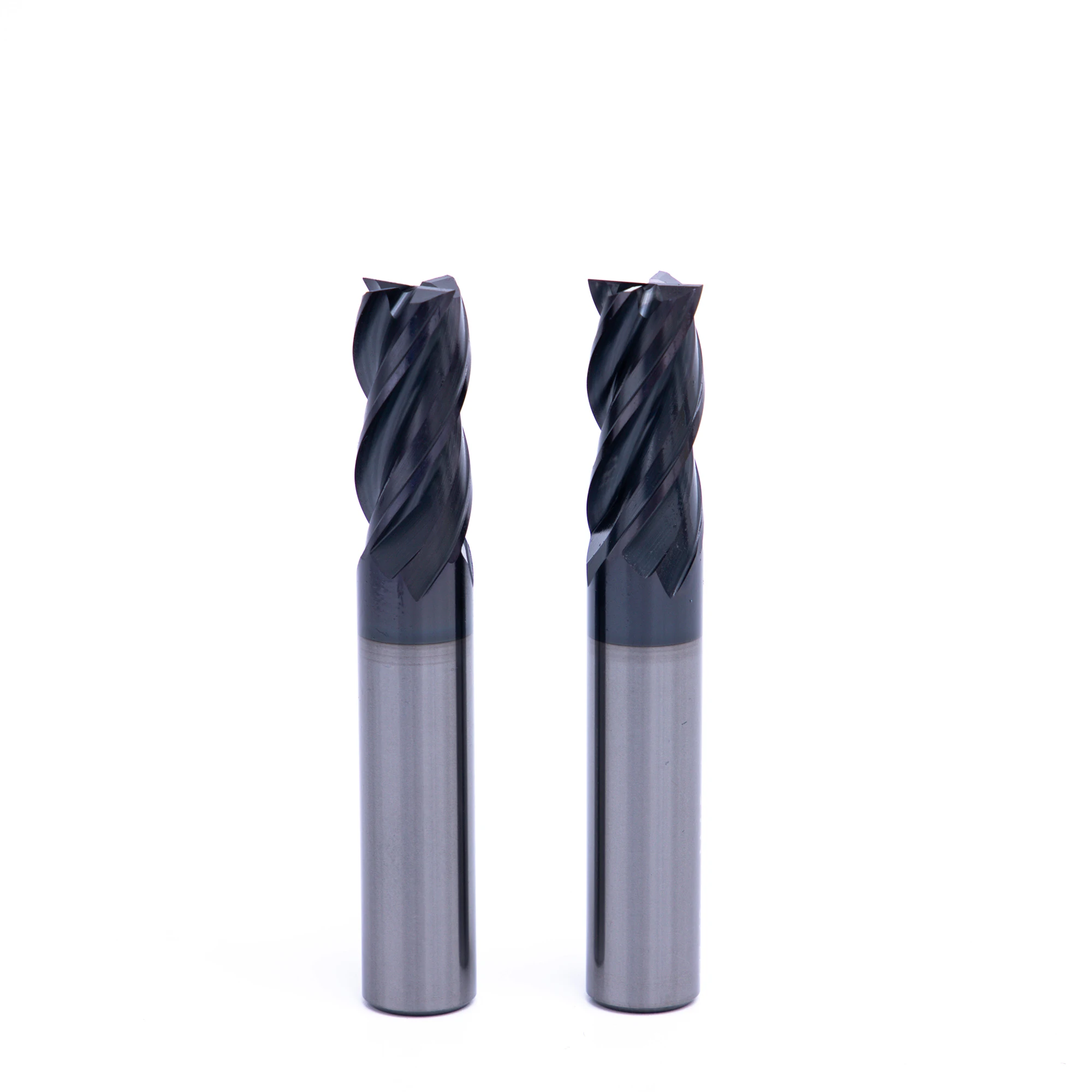 Hrc65 4 Flutes High Precision Flat Milling Cutter End Mill Blue Nano Coating Endmill