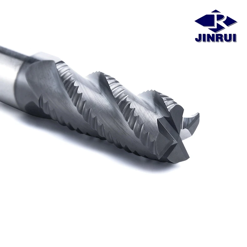 JR165 HRC45/55/65 4F coated hardened thread carbide milling cutter with lubrication holes bevel edges
