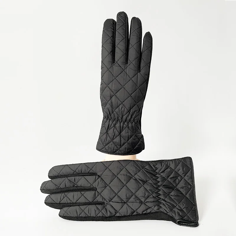 BSCI Manufacturer Custom Down Cloth Black Men Touch Screen Winter Thicken  Gloves