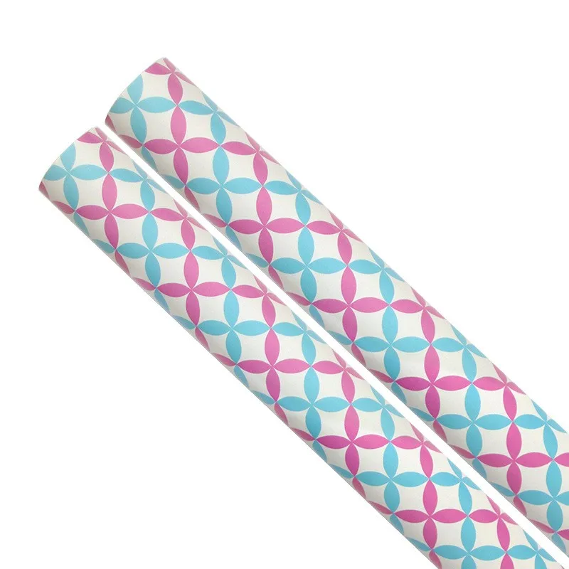 New Cute Simple Baby Lover Book Cover Print Packaging Paper Roll Glossy Coated Birthday Gift Wrap for Screen Printing