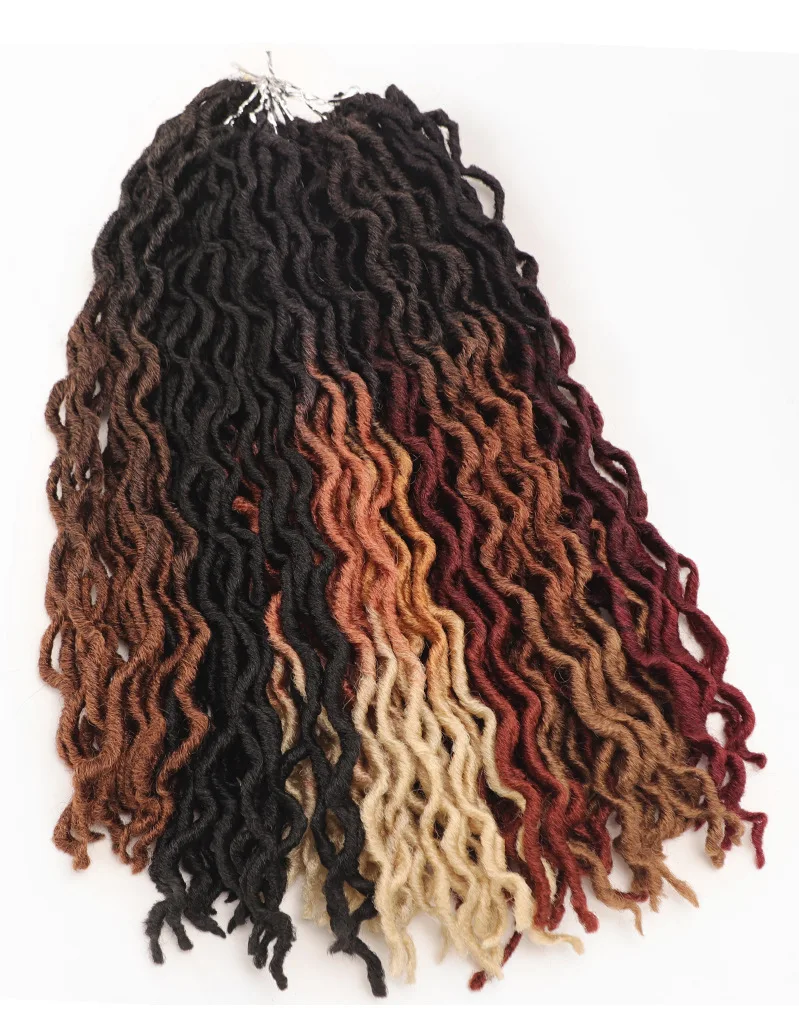 Wholesale Cheap hot solid 24-inch 18 Stand Braids Dirty Braids Curly Fashion Crochet Wig