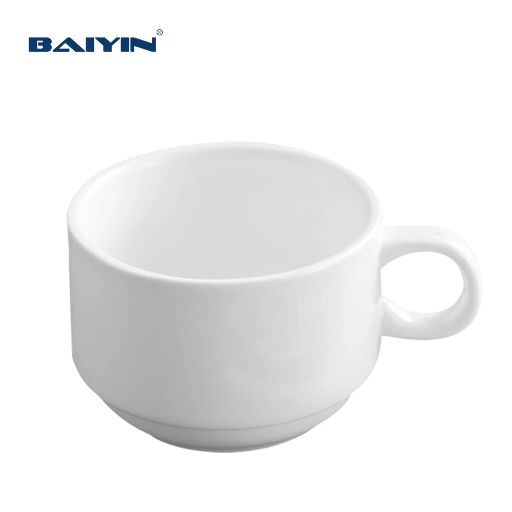 Baiyin Personalised Photo 5oz Coffee Cup Your Idea Diy LOGO Sublimation Blank Ceramic Coffee Mug for Coffee Milk