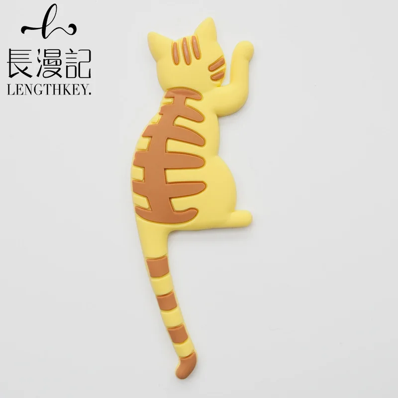 2022 Amazon new creative cute cartoon practical magnets cat tail hook Refrigerator sticker hook