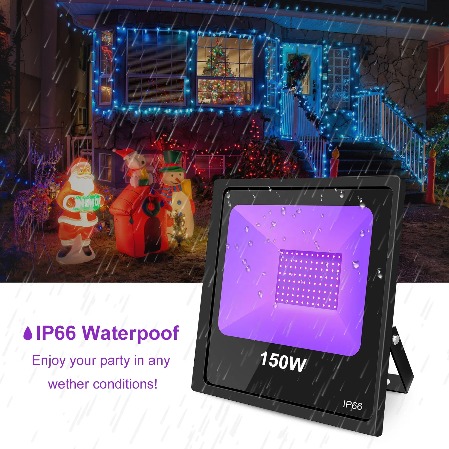 Us Stock UV Flood Light 80w 100w 150w Stage Party Dj Portable Disco Lights Led Uv Black Lights