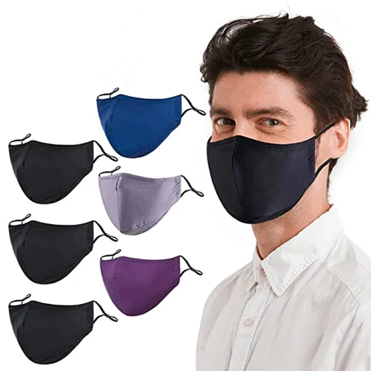 wholesale fashion adult protective safety adjustable nose wire oem logo custom reusable washable cotton cloth face mask masks